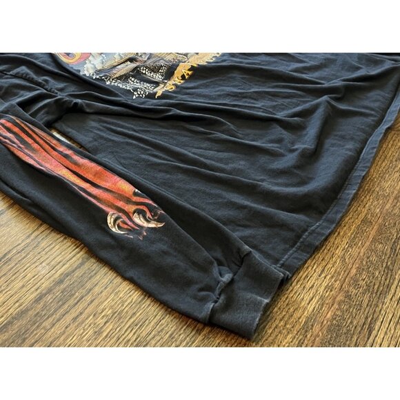 Vtg 2001 Central Harley-Davidson Shawnee, KS Flame Logo Long Sleeve T Shirt Sz L - Picture 12 of 13